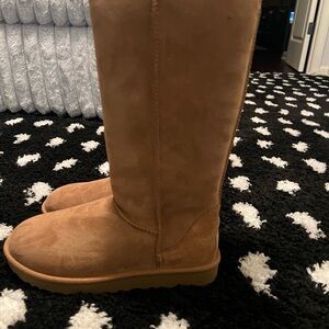UGG Tall Classic Suede Boots in Chestnut